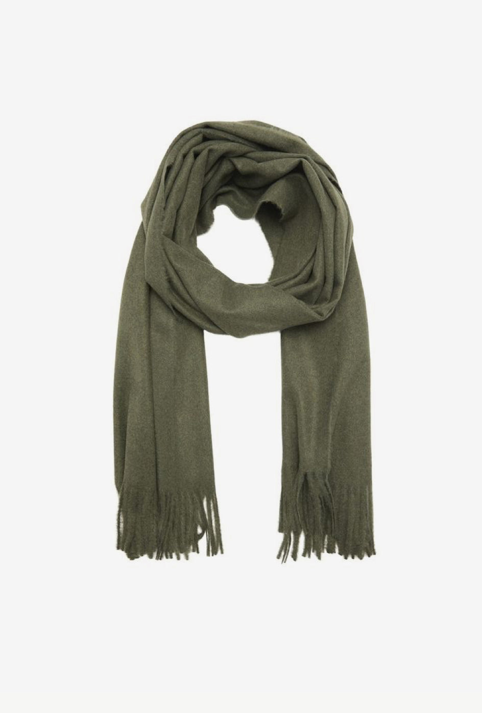 Écharpe à laine ultra-doux-vert kaki|scrafyshop chaleur & elegance pour l'hiver