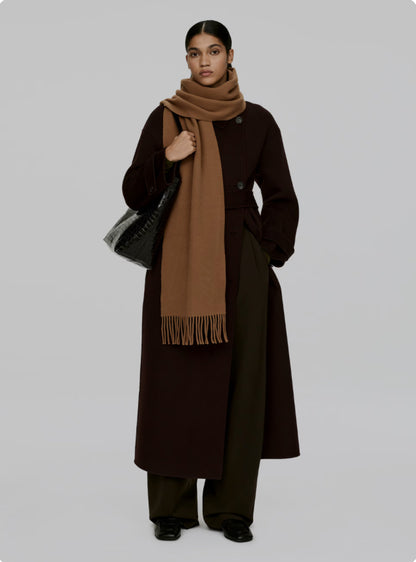 Écharpe a laine-marron ultra-doux|scrafyshop chaleur & elegance pour l'hiver