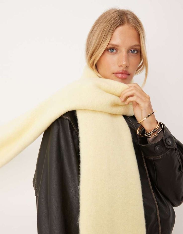 Écharpe a laine-jaune ultra-doux|scrafyshop chaleur & elegance pour l'hiver