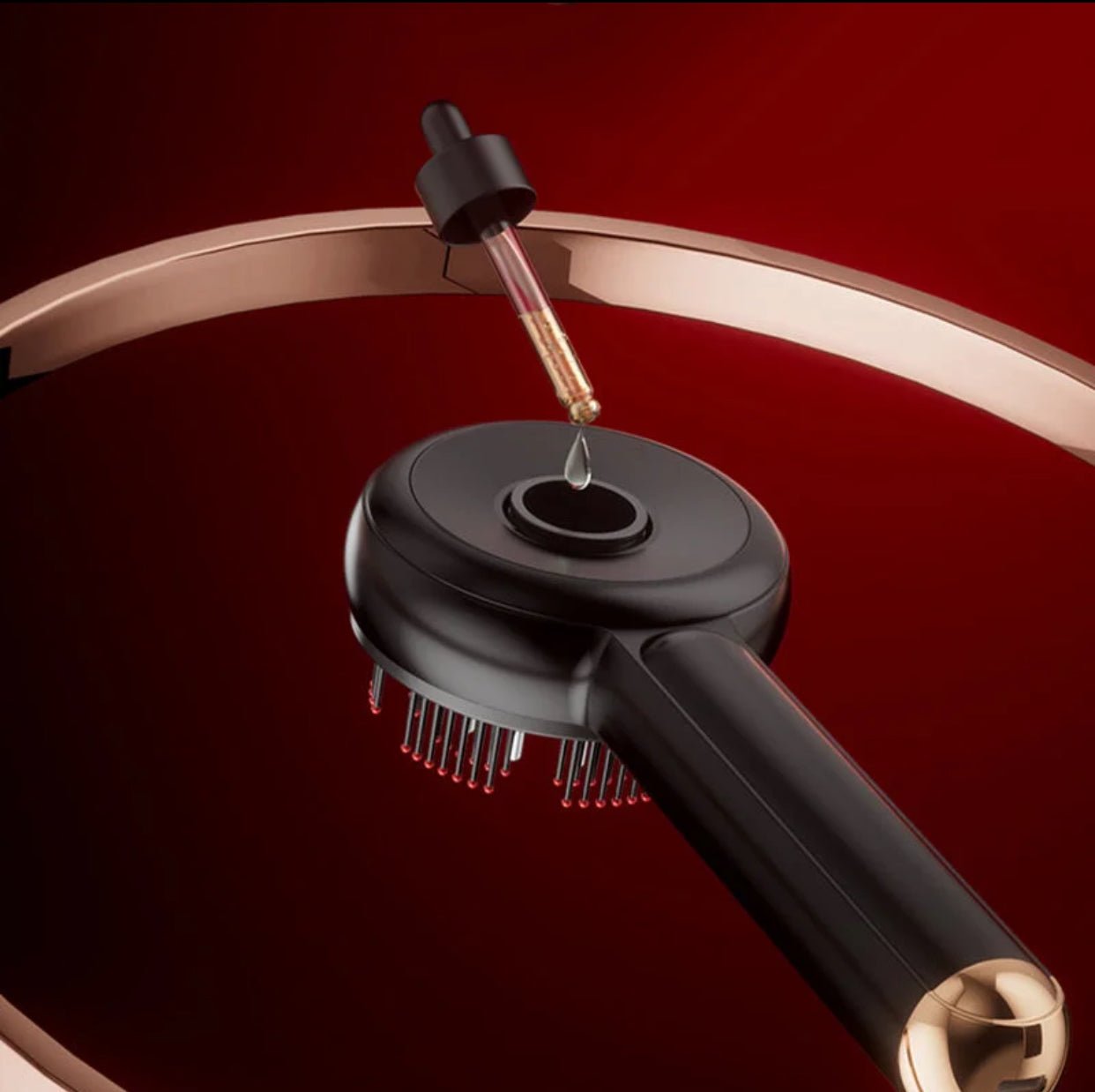 Peigne de Massage électrique à vibrations, thérapie à la lumière rouge, brosse de Massage pour la croissance des cheveux, Anti-perte de cheveux, applicateur d'huile liquide, soins capillaire