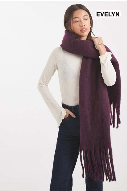 Écharpe en laine bordeaux ultra-douce|Scrafyshop chaleur & elegance pour l'hiver
