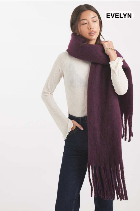 Écharpe en laine bordeaux ultra-douce|Scrafyshop chaleur & elegance pour l'hiver